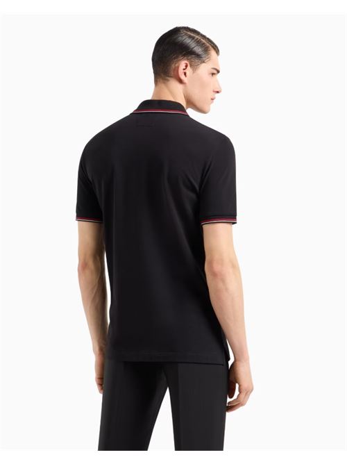 polo a righe con logo ricamato Emporio Armani | 8N1FB4 1JPTZ.0999